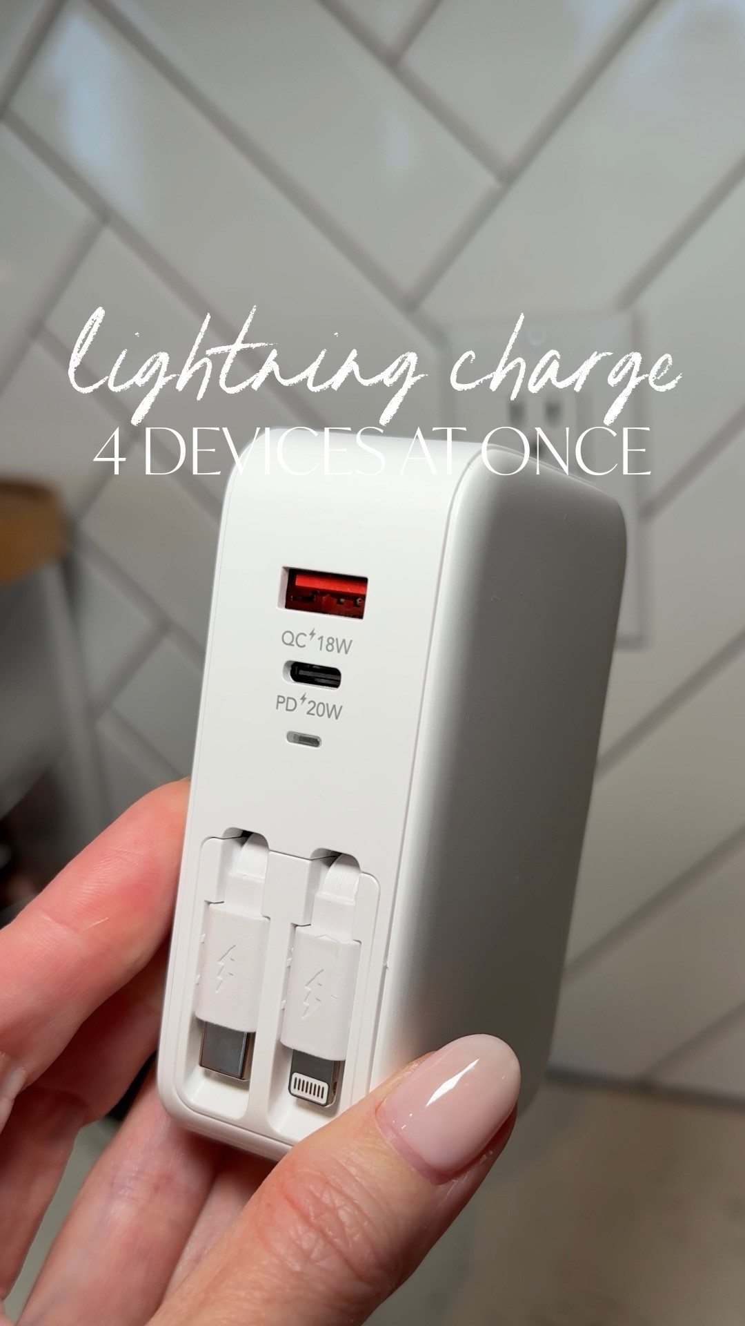 - 4 in 1 retractable charger wall plug has built-in dual retractable cables , a usb port and a type-c port. Its various charging interfaces can meet our daily charging needs to the greatest extent. And retractable functions can be easy to organize and carry, Ideal for home, office,travel essentials.

- generates less heat, charges faster and is more stable than traditional charger block. Built-in overcharge, overcurrent, overvoltage, short circuit and other protection to protect your equipment.

- retractable usb c cable and retractable charging cable for iphone can fast charge 4 devices simultaneously. Supports a total power output of 40W

#LTKHome #LTKSeasonal #LTKFindsUnder50
