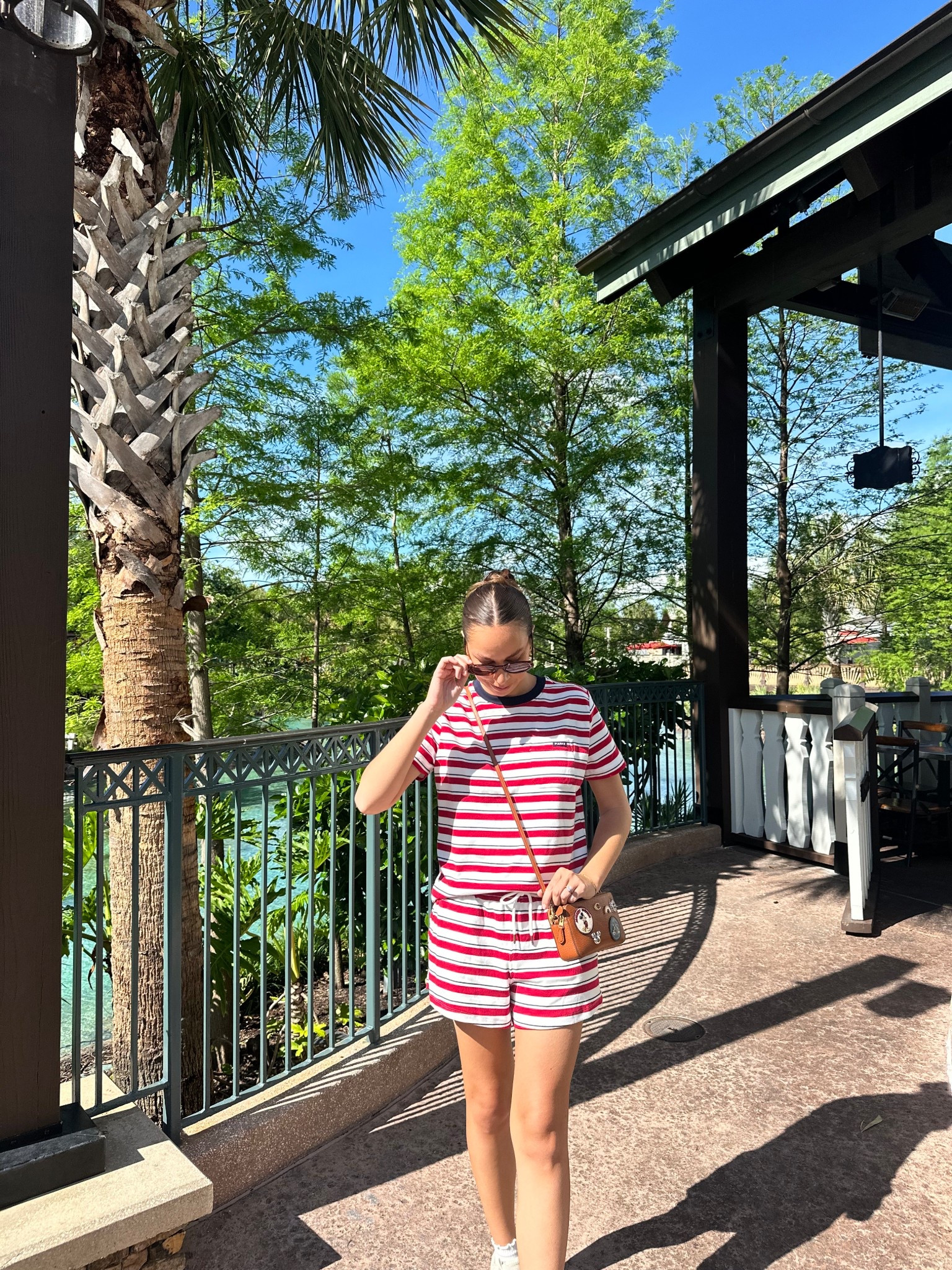 Disney Springs ootd!!! Parke x Target stripe two piece set❤️ 
