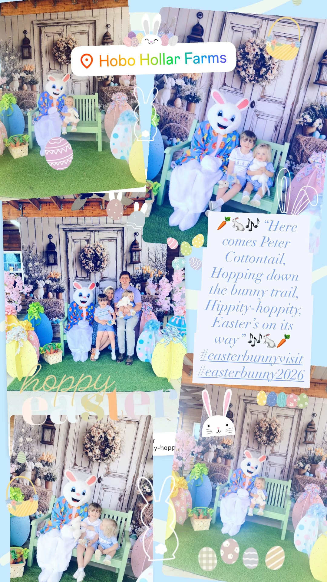 🥕🐇🎶 “Here comes Peter Cottontail, Hopping down the bunny trail, Hippity-hoppity, Easter’s on its way” 🎶🐇🥕 #easterbunnyvisit #easterbunny2026 