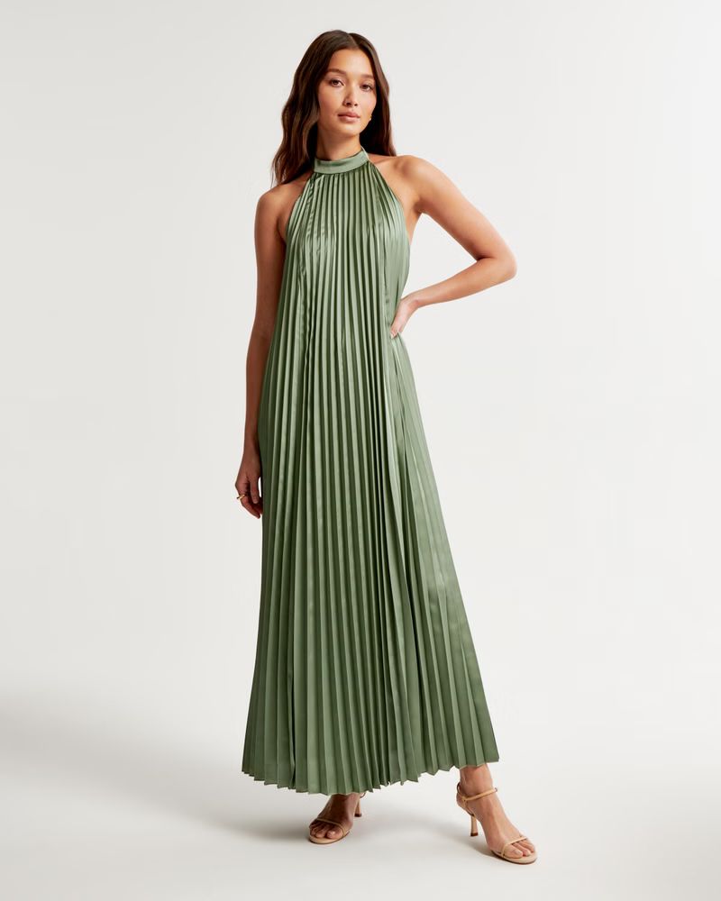 Women's The A&F Giselle Pleated Trapeze Gown | Women's The A&F Wedding Shop | Abercrombie.com | Abercrombie & Fitch (US)