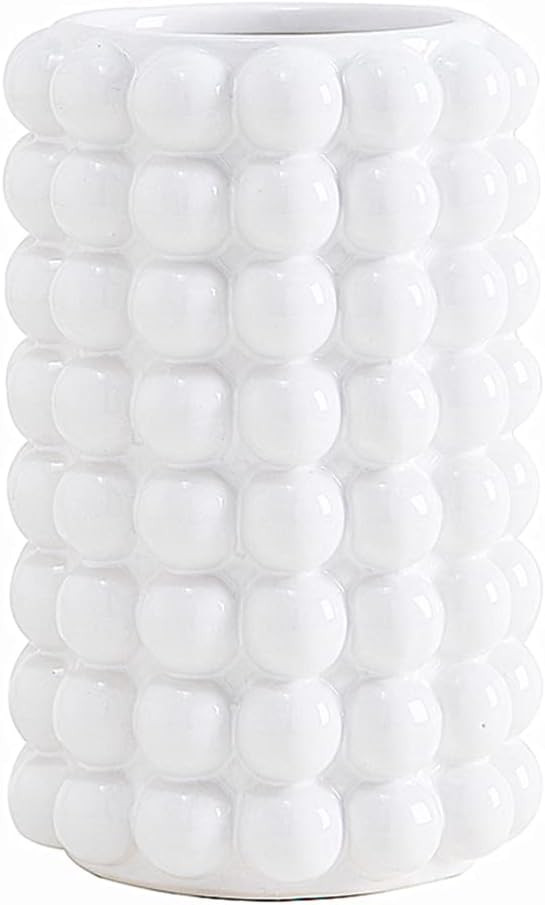 Anding White Vase. Flowers. White Ceramic Vase for Home Decor. Pampas Grass Vase. Boho Vase.Moder... | Amazon (US)