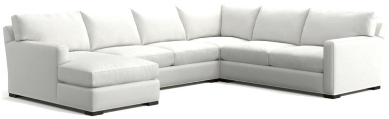Axis 4-Piece L-Shaped Sectional Sofa with Chaise Lounge + Reviews | Crate & Barrel | Crate & Barrel