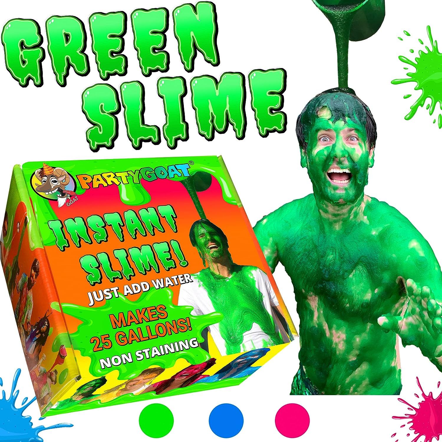 INSTANT GREEN SLIME POWDER. Bulk 25 Gallon Kit! Just Add Water. Make a Slime Bath or Pool. Mix 20... | Amazon (US)