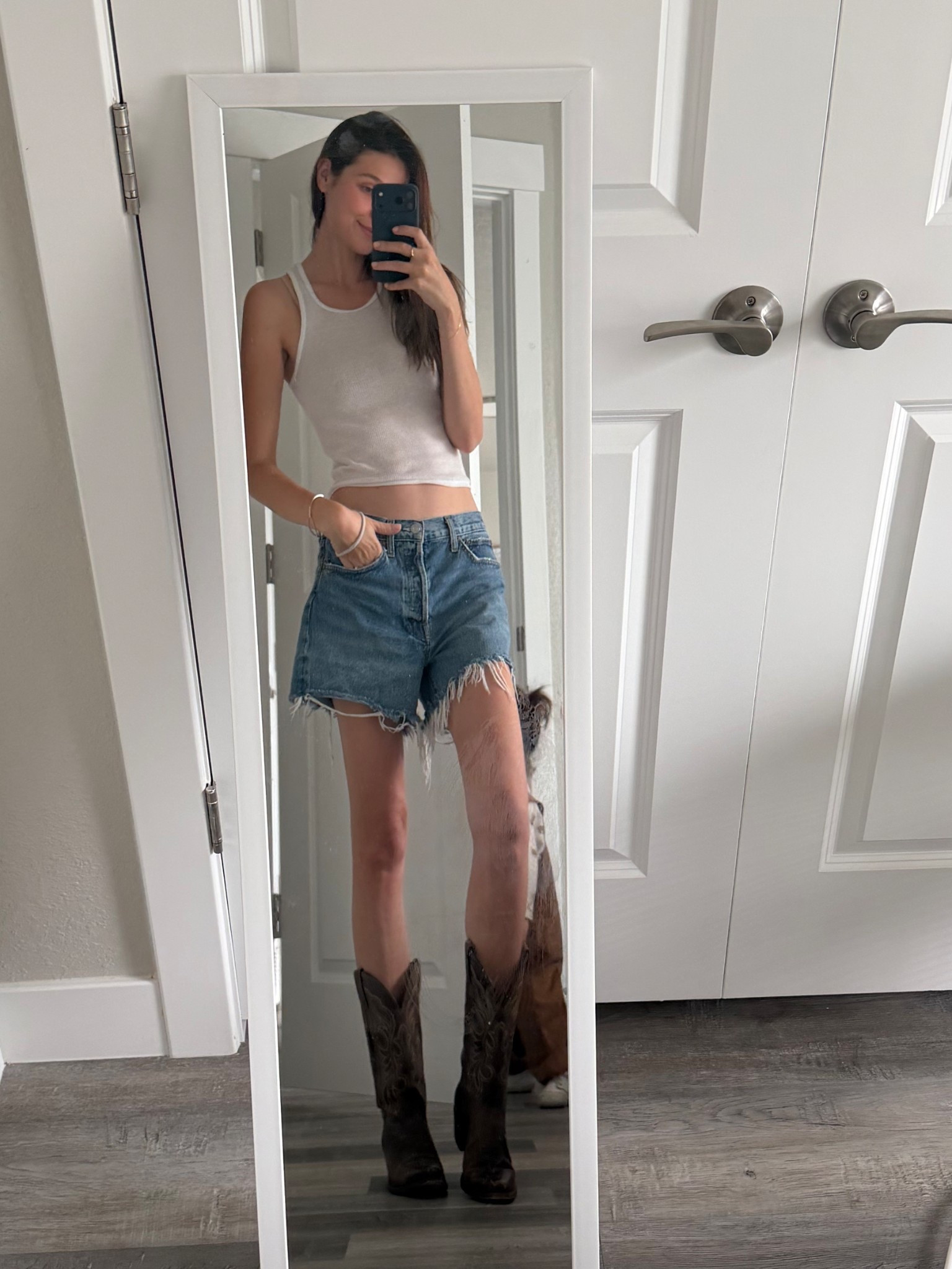 The viral Hanes boy’s tank and the BEST baggy shorts! Size up for a loose fit with the shorts. 🩵 Madisson Hausburgg

#LTKTall #LTKStyleTip