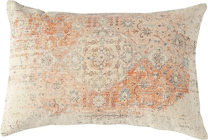 Creative Co-Op Heavily Distressed Multicolor Print Square Cotton Pillows | Amazon (US)