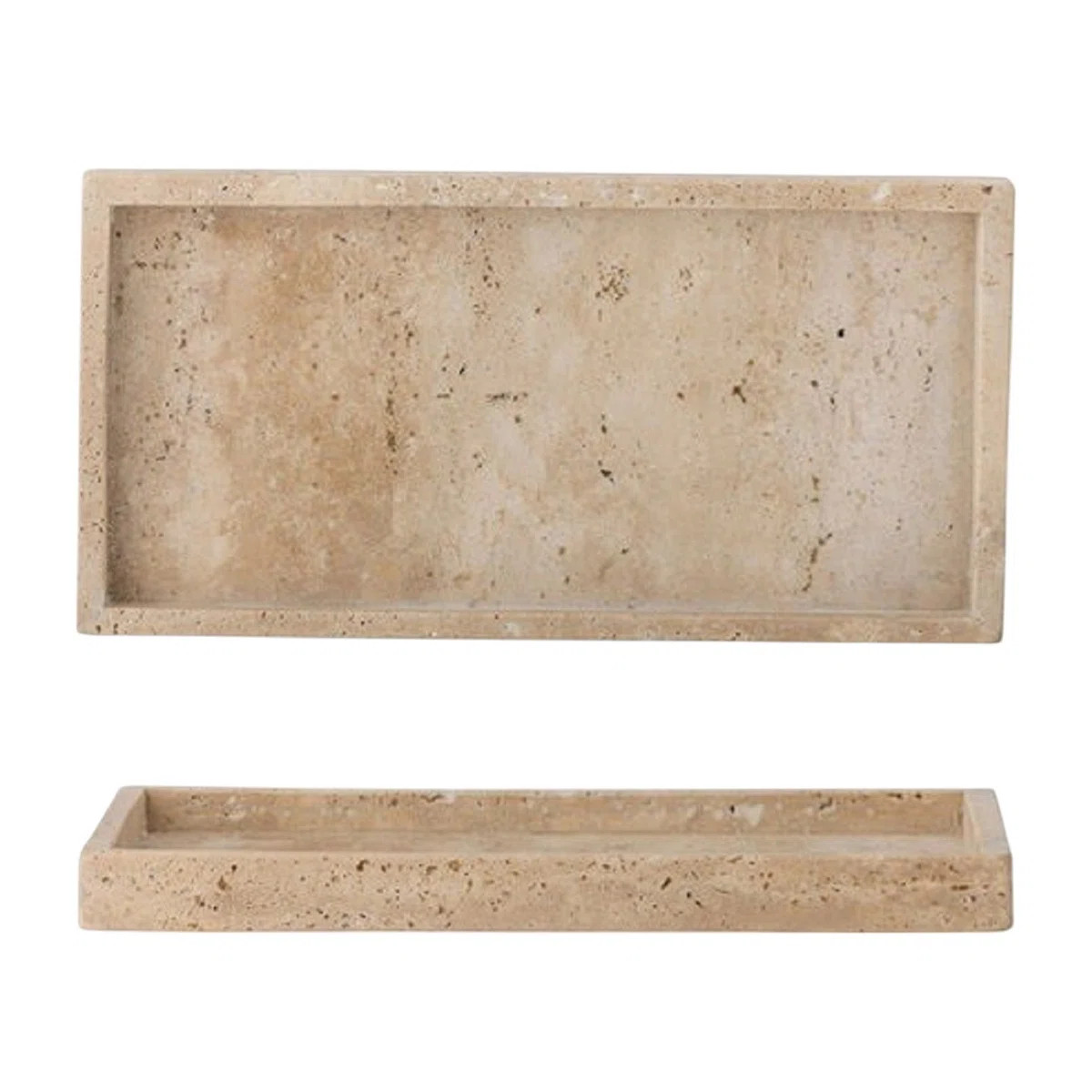Travertine Tray Large In Cream | Wayfair North America