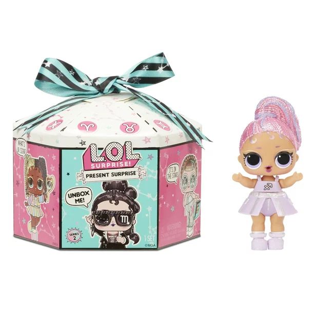 LOL Surprise Present Surprise Series 2 Glitter Shimmer Star Sign Themed Doll with 8 Surprises, Ac... | Walmart (US)