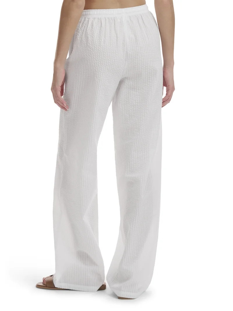 Mills by Millie Bobby Brown Women's Wide Leg Seersucker Palazzo Pants, Sizes XXS-XXL | Walmart (US)