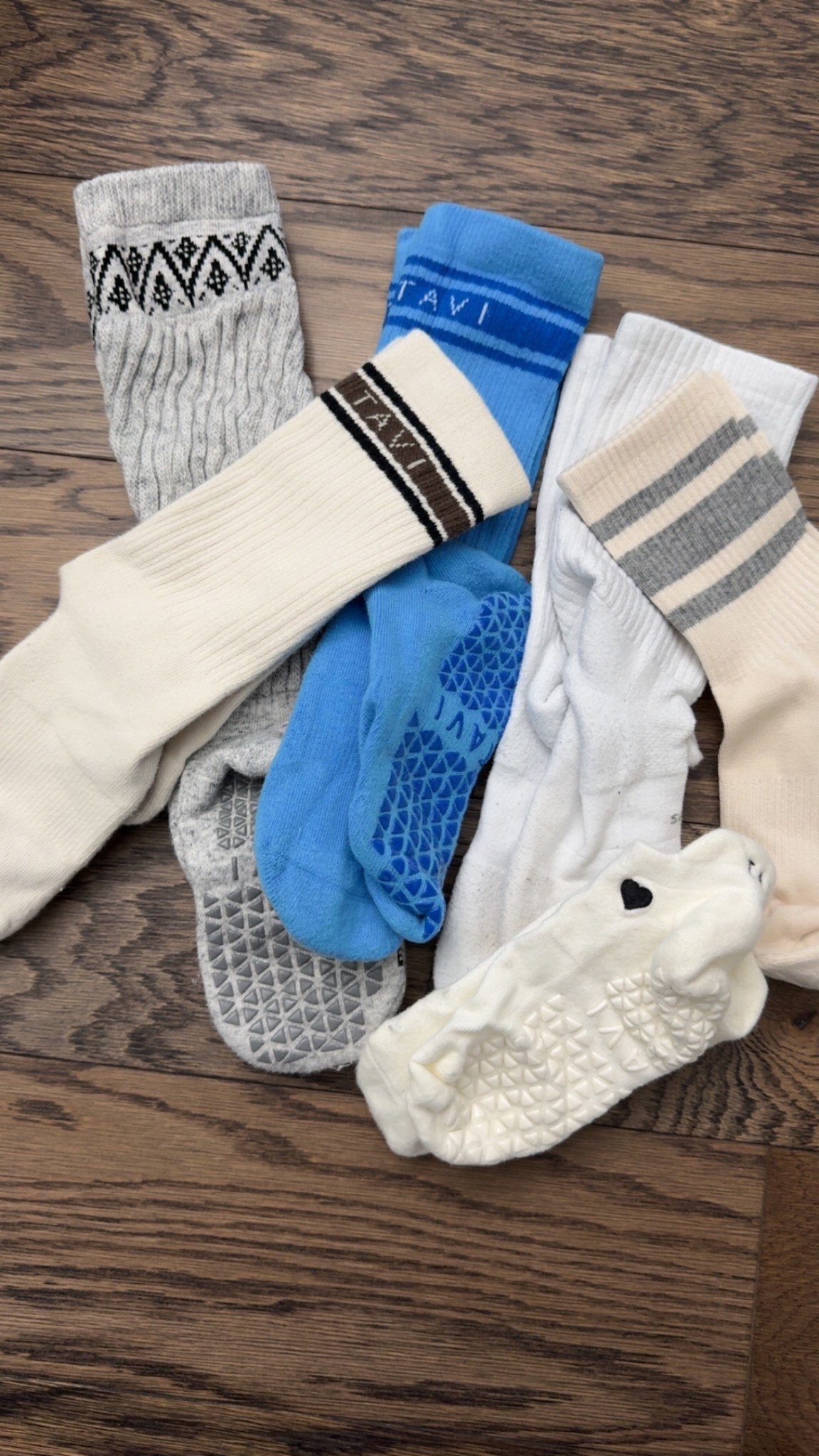 Where my Pilates girls at?? TAVI is one of my favorite brands of socks! Cute, unique, and the grips last! 

#pilates 

#LTKFindsUnder50 #LTKActive #LTKOver40