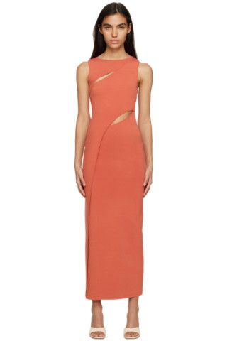 SIR. - Orange Nadja Maxi Dress | SSENSE