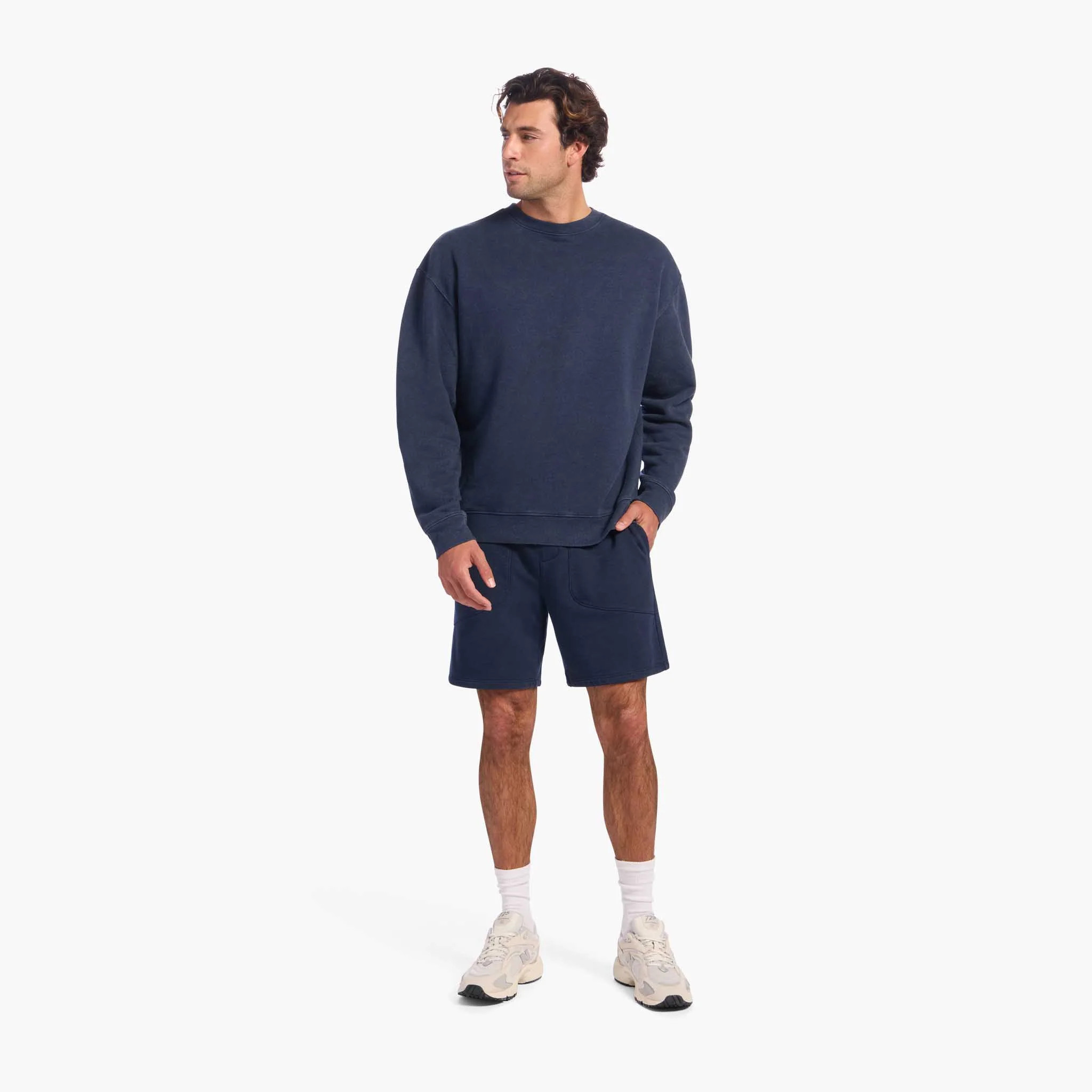 Vintage Fleece Men's Short | Washed Navy | Nuuds US