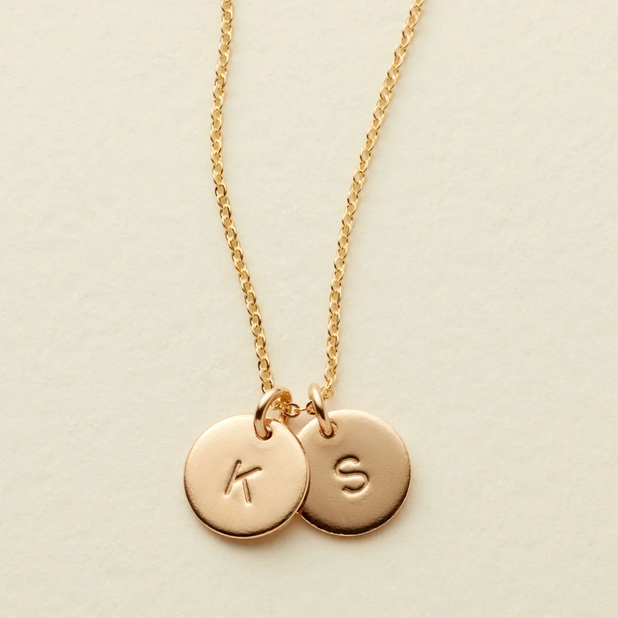 Double Disc Necklace - 3/8" | Made by Mary (US)
