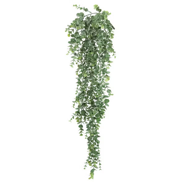 Vickerman 32" Artificial Green Hanging Mini Leaf Eucalyptus Bush, Pack of 2 | Target