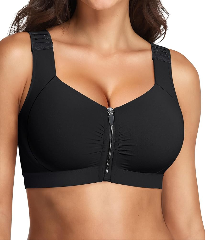 BRABIC Zip Front Closure Wireless Bras for Women Post Surgery Compression Mastectomy Surgical Bac... | Amazon (US)