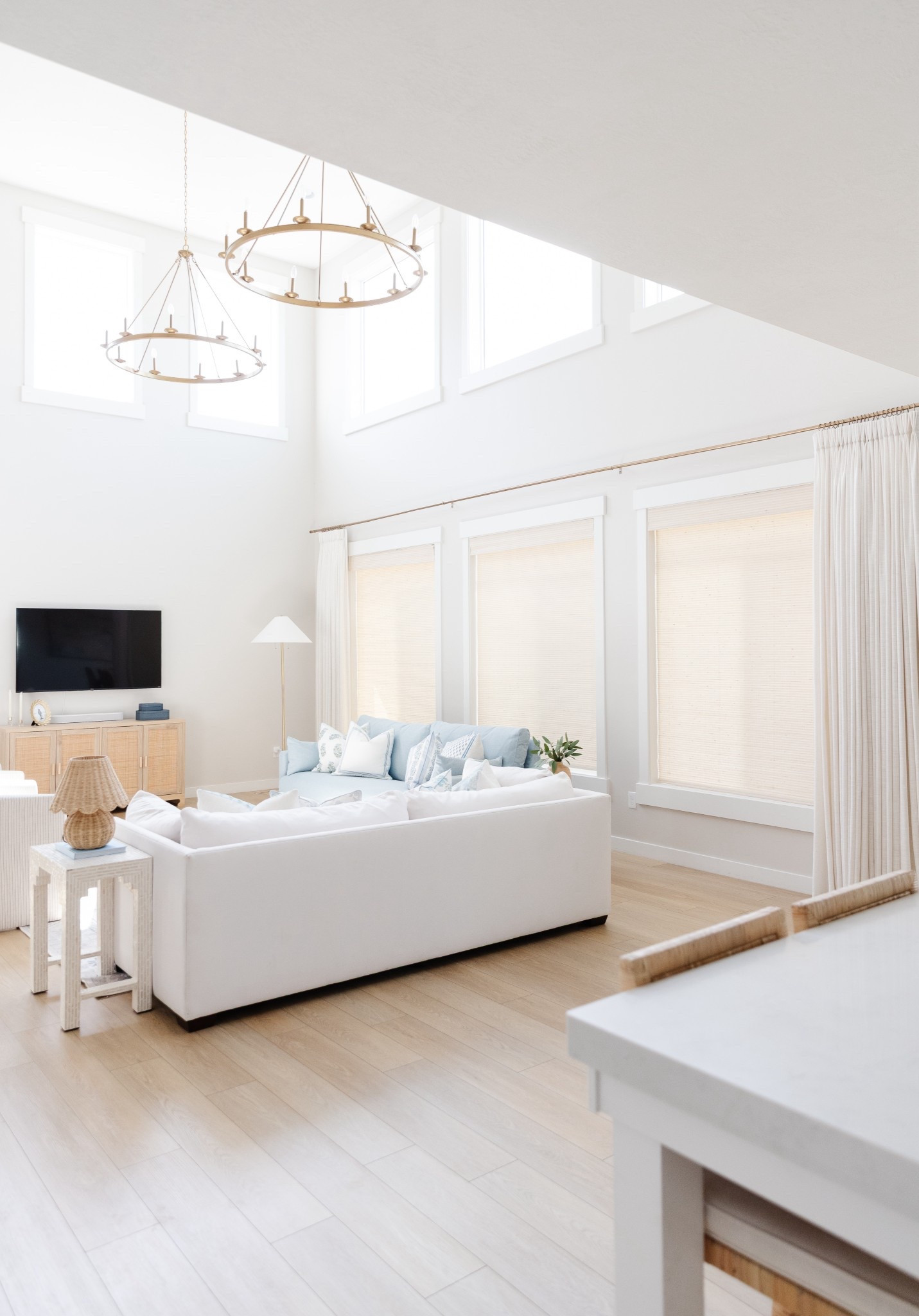 Our Serena & Lily inspired living room. This room will soon be getting a fireplace and built-ins 🤍

#LTKFindsUnder100 #LTKHome #LTKStyleTip