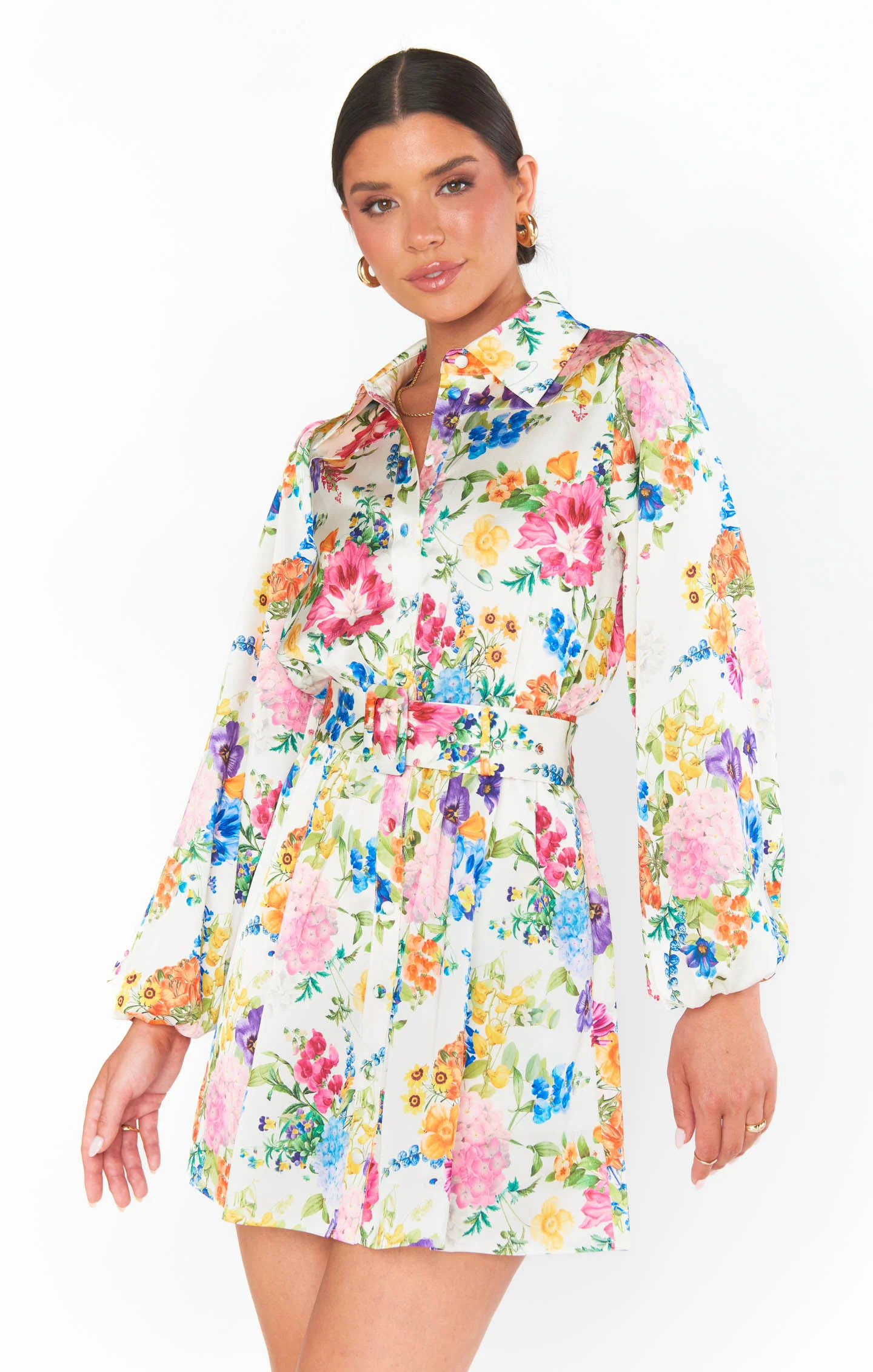 Carrie Collared Dress ~ Ivory Botanical Floral | Show Me Your Mumu