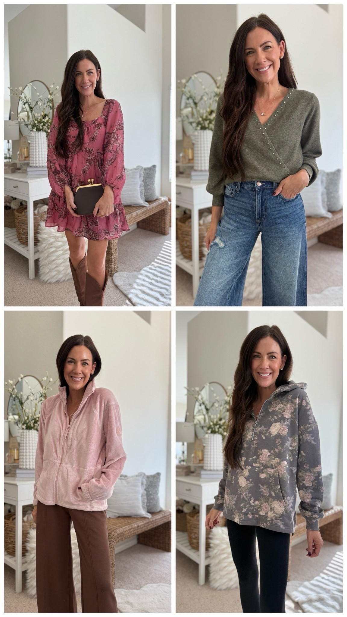 New Walmart fall outfits😍
Dress-small
Sweater-medium
Jeans-run tts
Minky zip up-medium
Floral quarter zip-xs
Scoop brown pants-xs

#LTKootd #LTKSeasonal #LTKmomlife