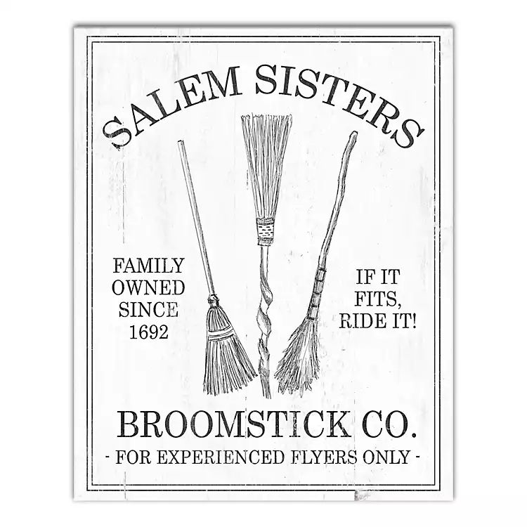 Salem Sisters Broomstick Co. Halloween Wall Art | Kirkland's Home