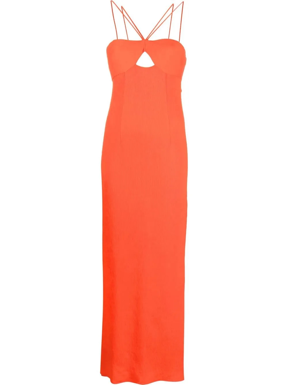 STAUD Gianna Halterneck Maxi Dress - Farfetch | Farfetch Global