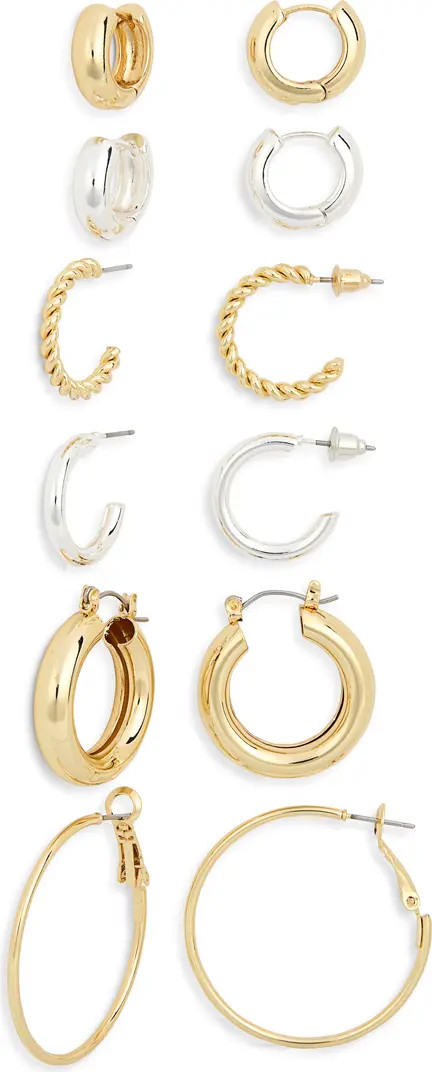 Set of 6 Hoop Earrings | Nordstrom