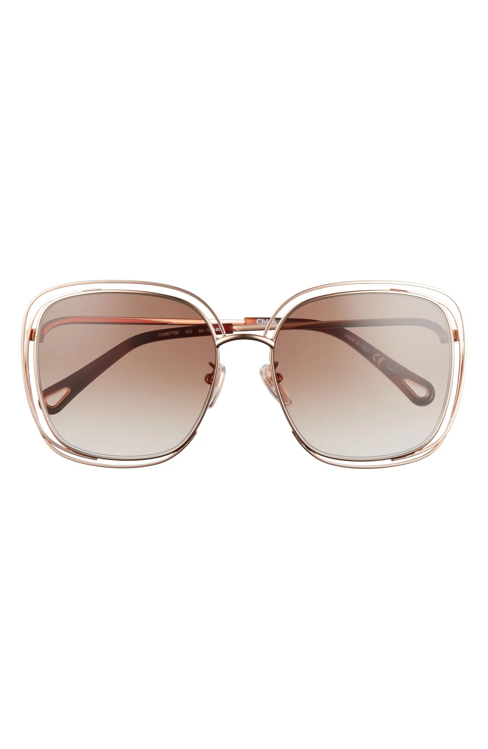 Chloé 58mm Square Sunglasses | Nordstrom | Nordstrom