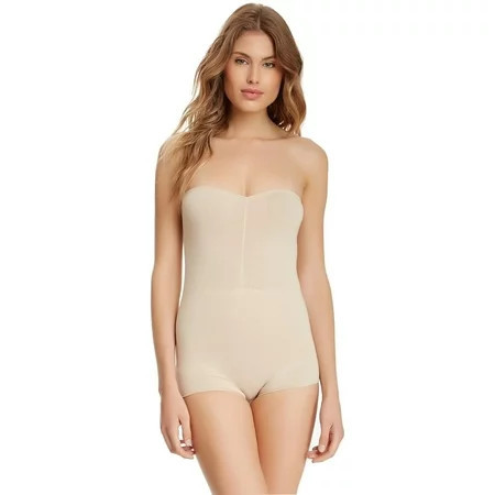Skweez Couture Strapless Shaping Bodysuit Shapewear By Jill Zarin Nude 2X | Walmart (US)
