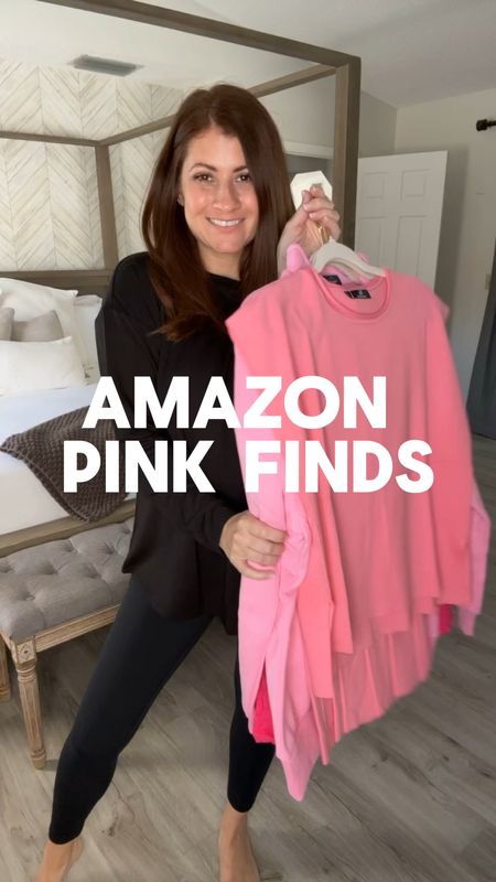 💕Amazon Pink Finds💕 Perfect for Valentine’s Day or everyday! 🙌🏼  Sized up to a medium in all 3 finds! 

Follow me for more affordable finds and try ons! 

#LTKSeasonal #LTKfindsunder50 #LTKstyletip