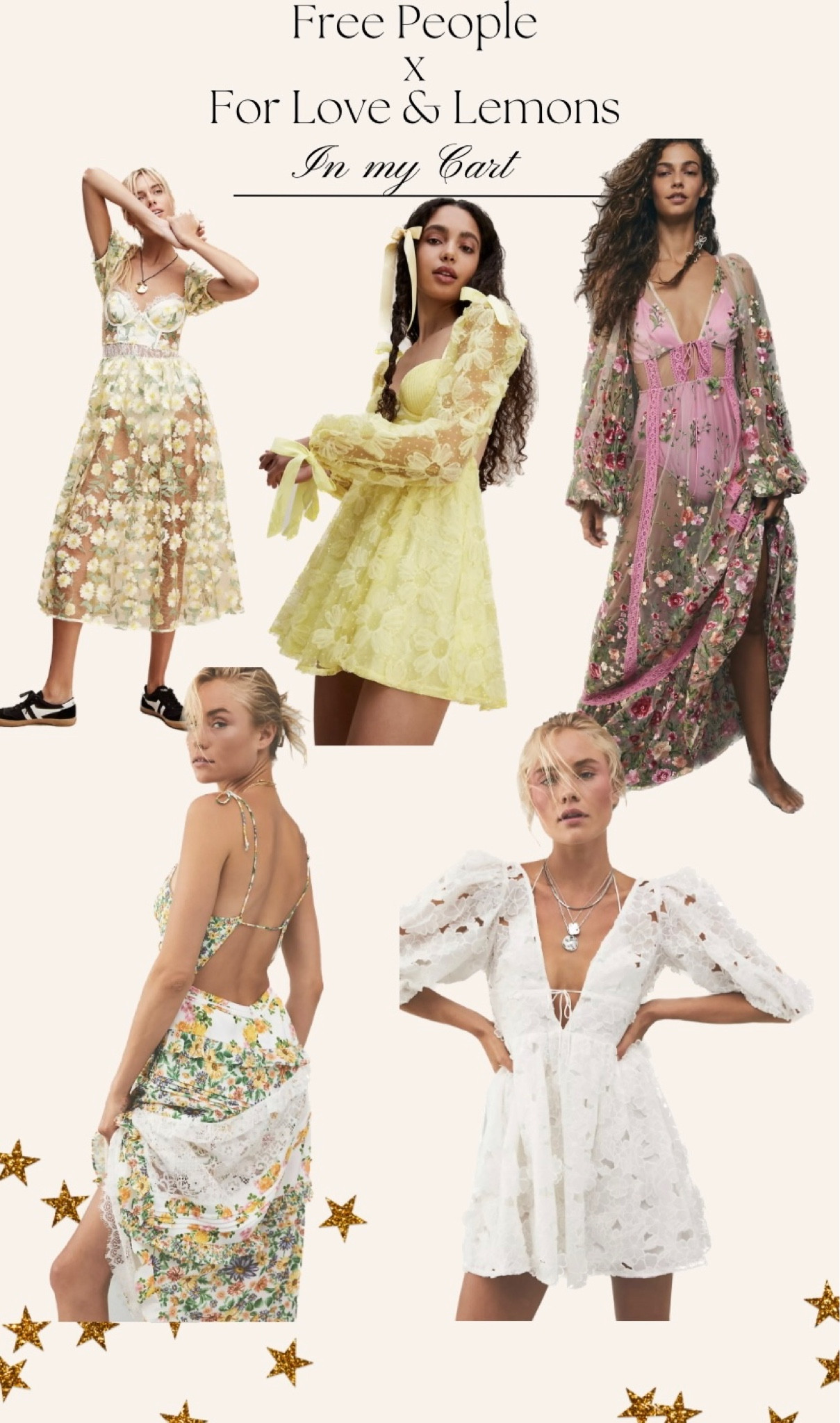 In my cart!! Free People x For Love & Lemons 

#LTKFind #LTKGiftGuide
