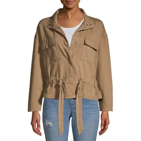 Time and Tru Women's Cinched Utility Jacket | Walmart (US)