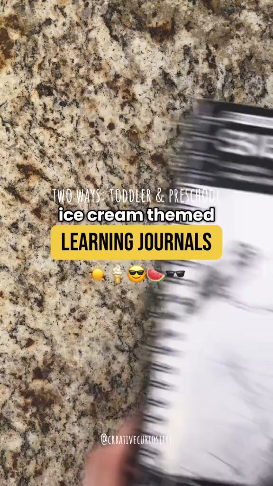 An easy go-to activity for us is learning journals. I love how easily they’re customized to seasons or holidays and specific skills that my kids are working on.

We decided to go for some summer - ice cream themed learning journals🍦 

☀️ TODDLER VERSION
👉🏼 Write their name in bubble letters
👉🏼 Write the letters of their name on dot stickers 
👉🏼 Have them match!
🍦 You could also just match colors 

☀️ PRESCHOOL VERSION
👉🏼 Make ice cream cones. Make sure you have at least 26 “scoops”!
👉🏼 Write letters a-z in lowercase on the scoops
👉🏼 On dot stickers, write letters A-Z in uppercase 
👉🏼 Find the match!
🍦 You could also match numbers, just uppercase, or just lowercase

Have fun and follow along for more simple ideas! 🤘🏼

#summer #summeractivity #summerlearning #learning #learnathome #toddler #toddleractivity #toddlernameactivity #nameactivity #preschool #preschoolactivity #learningletters #alphabet 


#LTKKids #LTKFamily