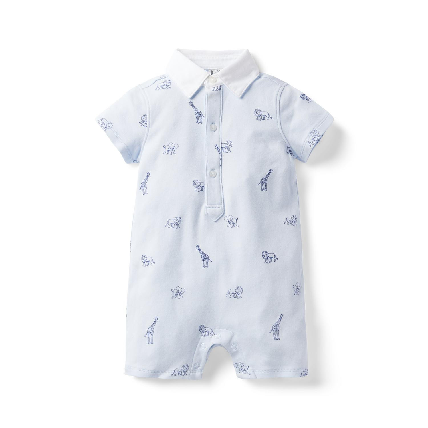 Baby Safari Collared Romper | Janie and Jack