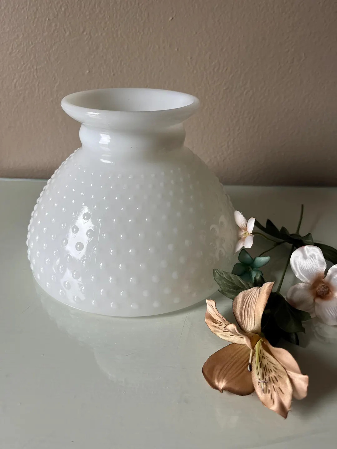 Vintage White Milk Glass Hobnail Lamp Shade: Hurricane Lamp Replacement - Etsy | Etsy (US)