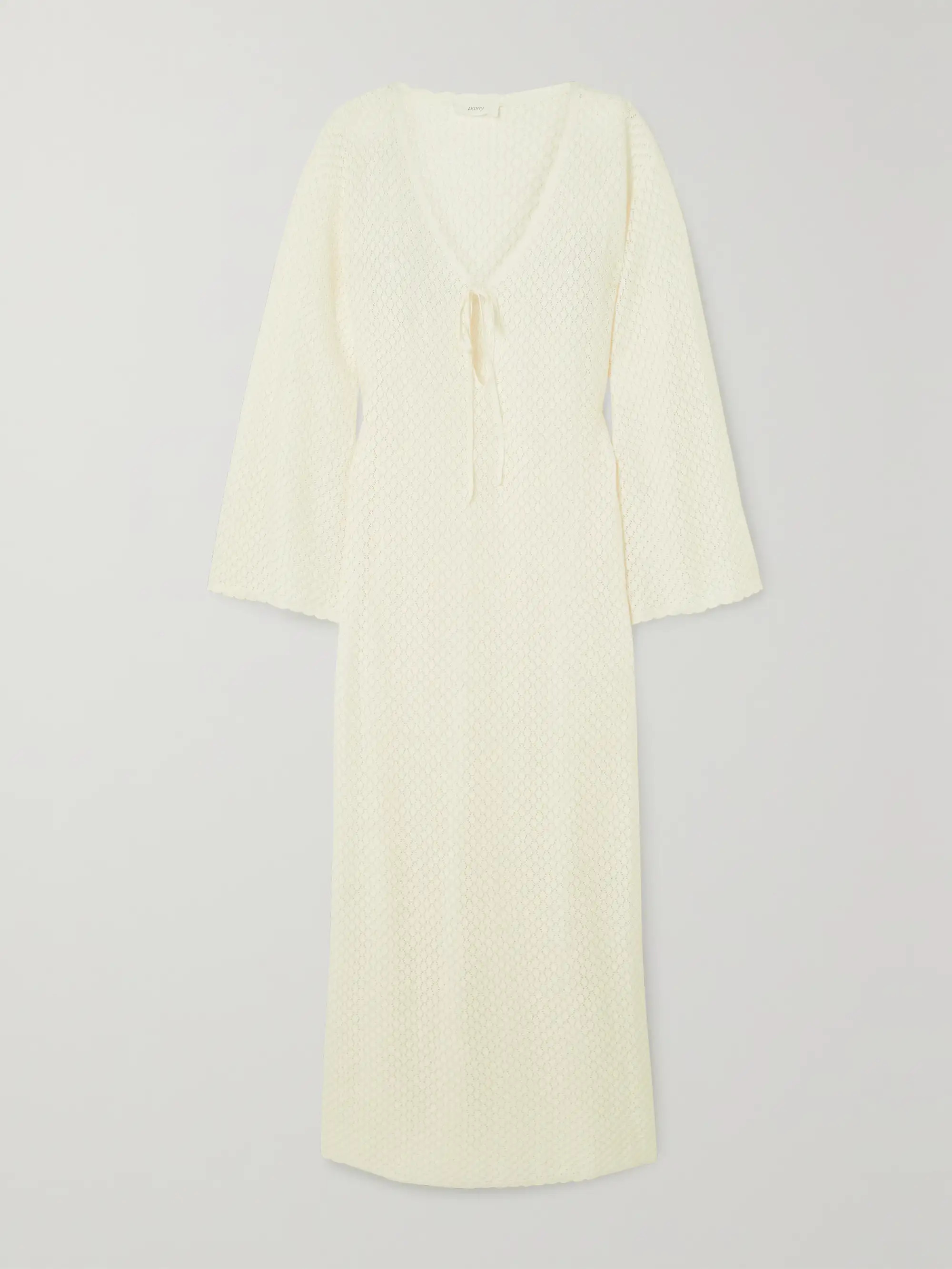 + NET SUSTAIN Fleur Maxikleid aus Biobaumwolle in Pointelle-Strick zum Binden | NET-A-PORTER (UK & EU)