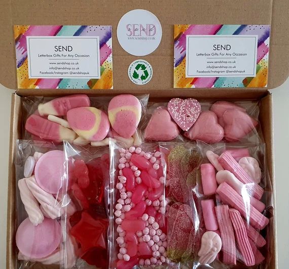 Pink Sweets Letterbox Sweetbox Gift Pick and Mix Sweet Hamper Candy Mix Gift Box | Etsy (US)