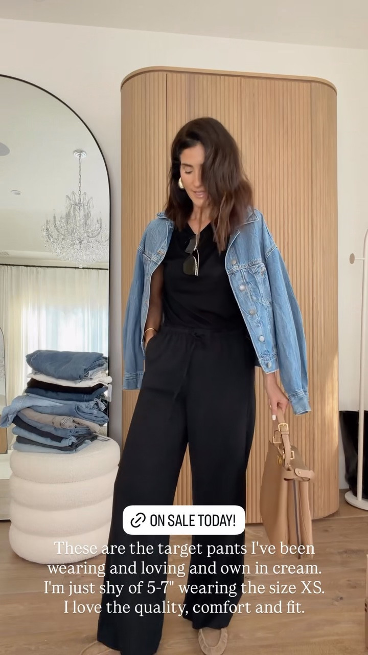 These are the target pants I’ve been wearing and loving and own in cream. I’m just shy of 5-7” wearing the size XS. I love the quality, comfort and fit  

#LTKSeasonal #LTKgrwm #LTKootd