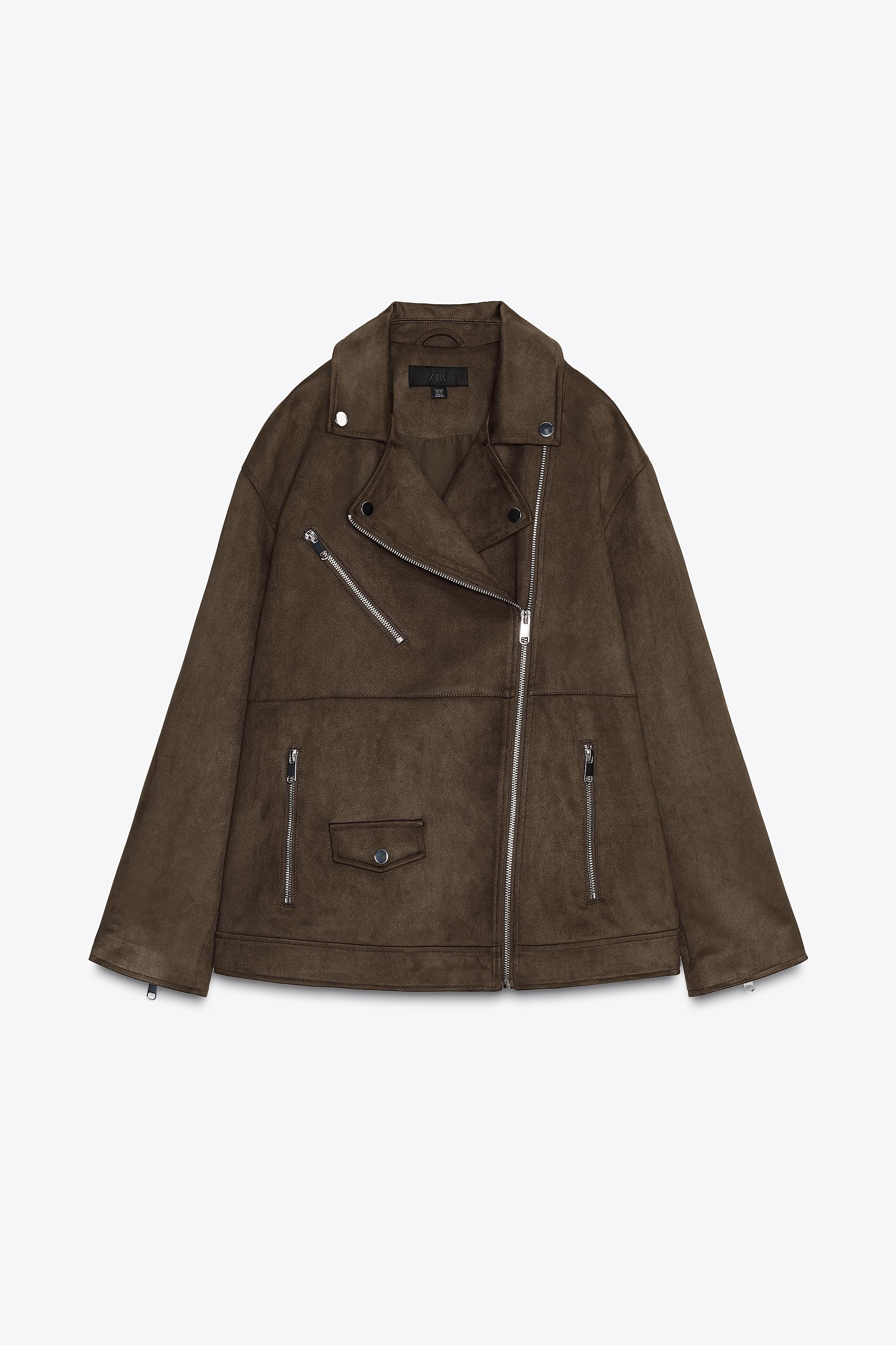 FAUX SUEDE BIKER JACKET | Zara US