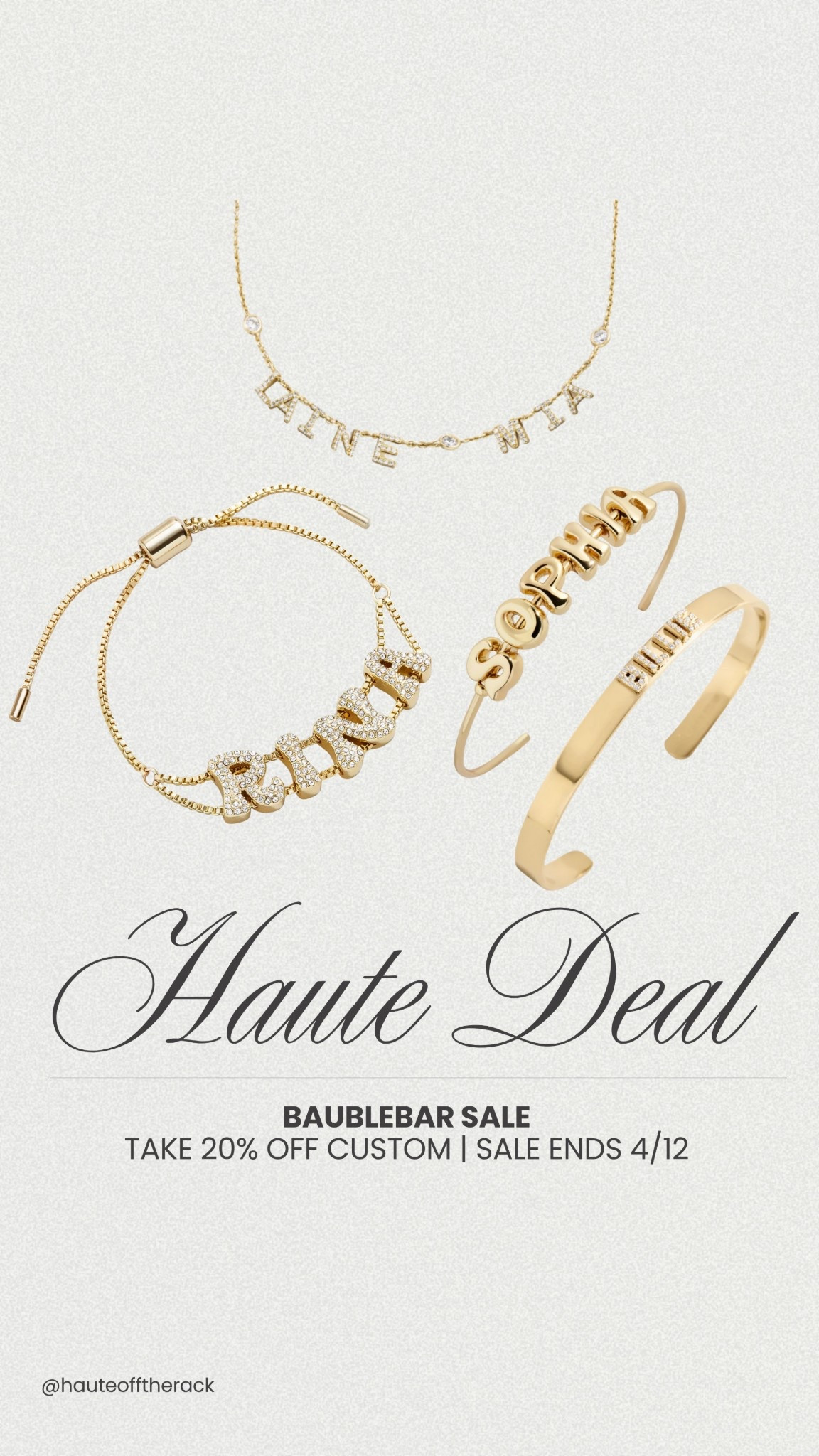 Take 20% OFF custom gifts on @baublebar!
Sale ends Sunday! 4/12

#jewelry #customjewelry #giftideas #mothersday #giftsformom



#LTKSaleAlert