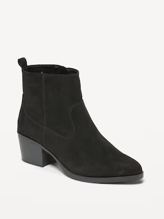 Faux-Suede Western Ankle Boots for Women | Old Navy (US)