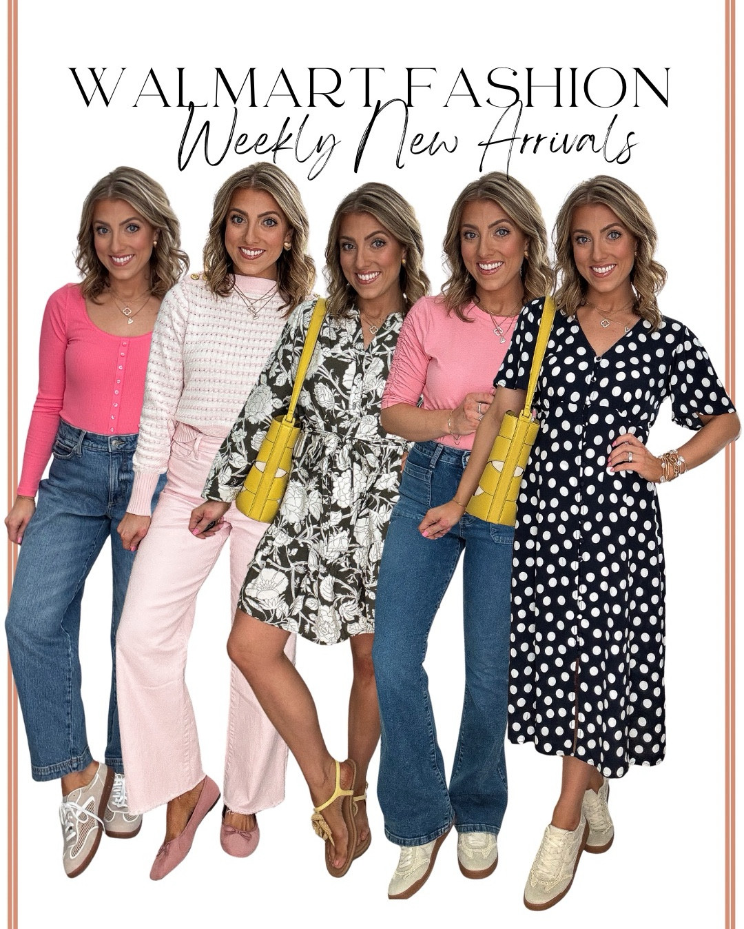 This week’s Walmart fashion new arrivals are SO good 🤍 From easy everyday basics to standout spring styles, these pieces are affordable, wearable, and perfect for right now. Think flattering denim, comfy dresses, lightweight sweaters, cute stripes, florals, and everyday tops that are easy to mix and match.

I love how these new Walmart outfits can be styled casually for school drop-off or errands, but also dressed up with the right shoes and accessories. Everything runs true to size, feels great on, and looks way more expensive than it is. Walmart continues to impress with trendy silhouettes, great quality, and budget-friendly prices—these are the kinds of finds you’ll wear on repeat all season long.

I’ve linked every look so you can shop them easily and see all the color options 👏

#walmartfashion #walmartnewarrivals #walmartstyle #walmartfinds #affordablefashion #everydayoutfits #springfashion #casualstyle #budgetfriendlyfashion #momstyle #womensfashion #denimoutfits #springoutfitideas #walmartclothing #walmarthaul