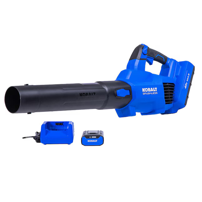 Kobalt Gen4 40-volt 520-CFM 120-MPH Battery Handheld Leaf Blower 4.0 Ah | Lowe's