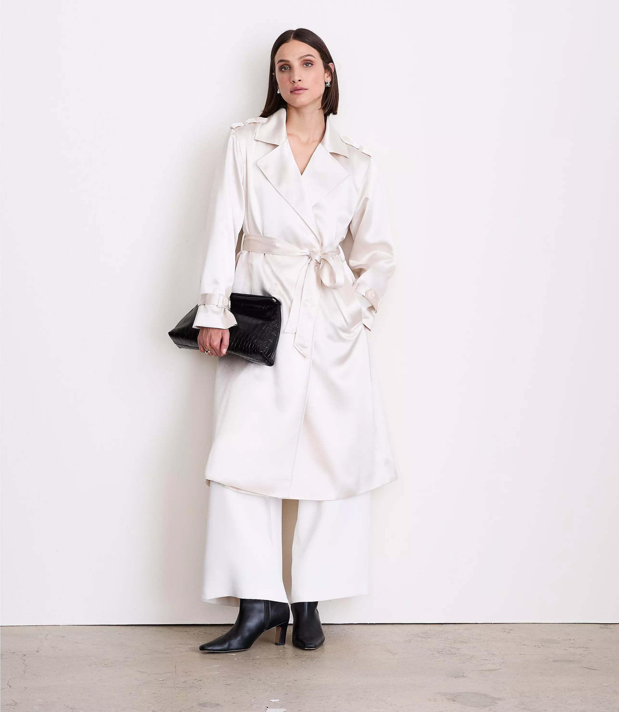 LOFT Versa Satin Trench Coat | LOFT