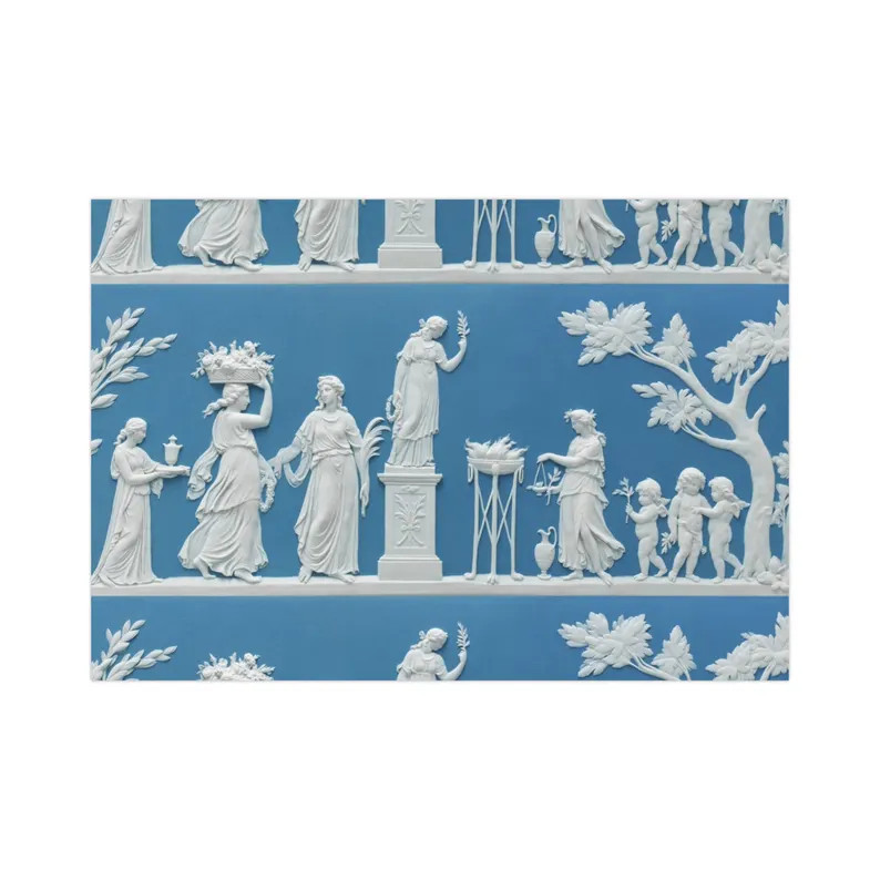Wedgwood-Inspired Gift Wrap Paper, Blue & White Wrapping Sheets, Vintage Christmas and Holiday Pa... | Etsy (Global)
