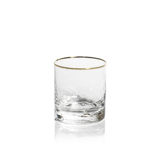 Hammered Gold Rim Cocktail Glasses, Set of 4 | Pottery Barn (US)