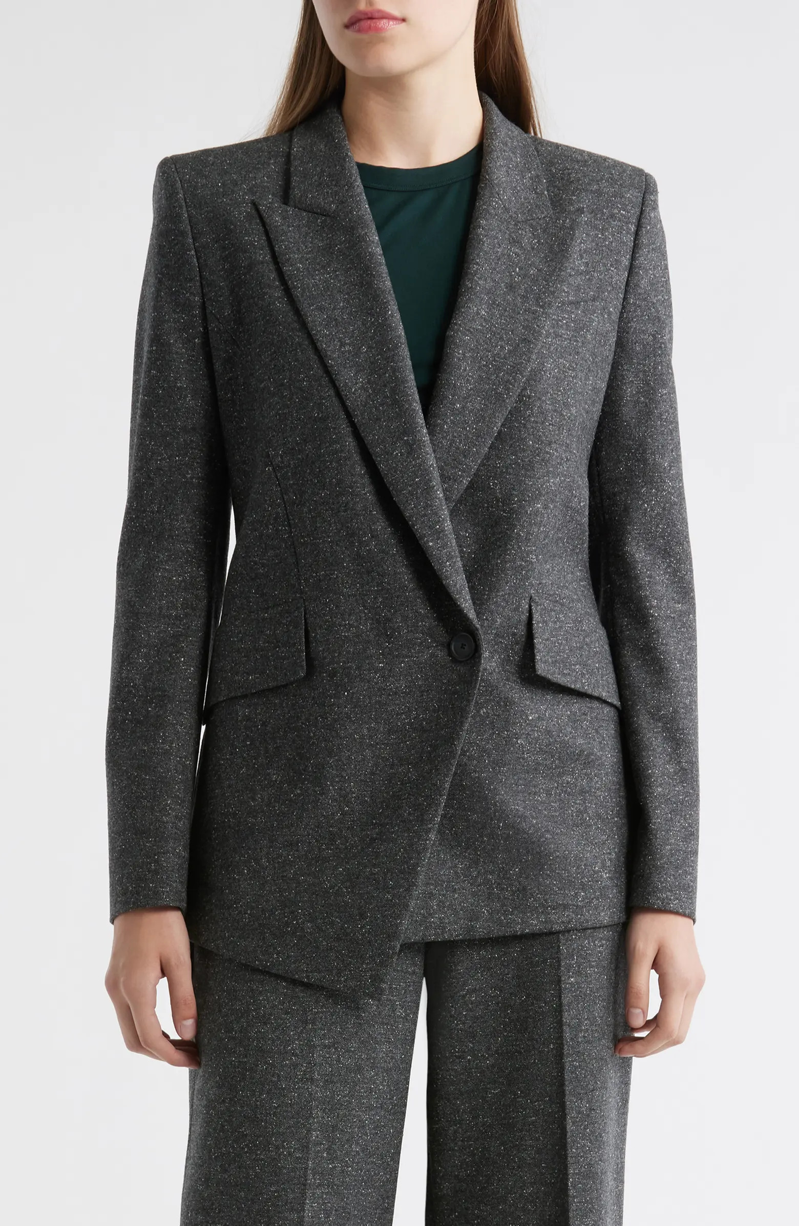 BOSS Jarinah Asymmetric Wool Blend Blazer | Nordstrom | Nordstrom