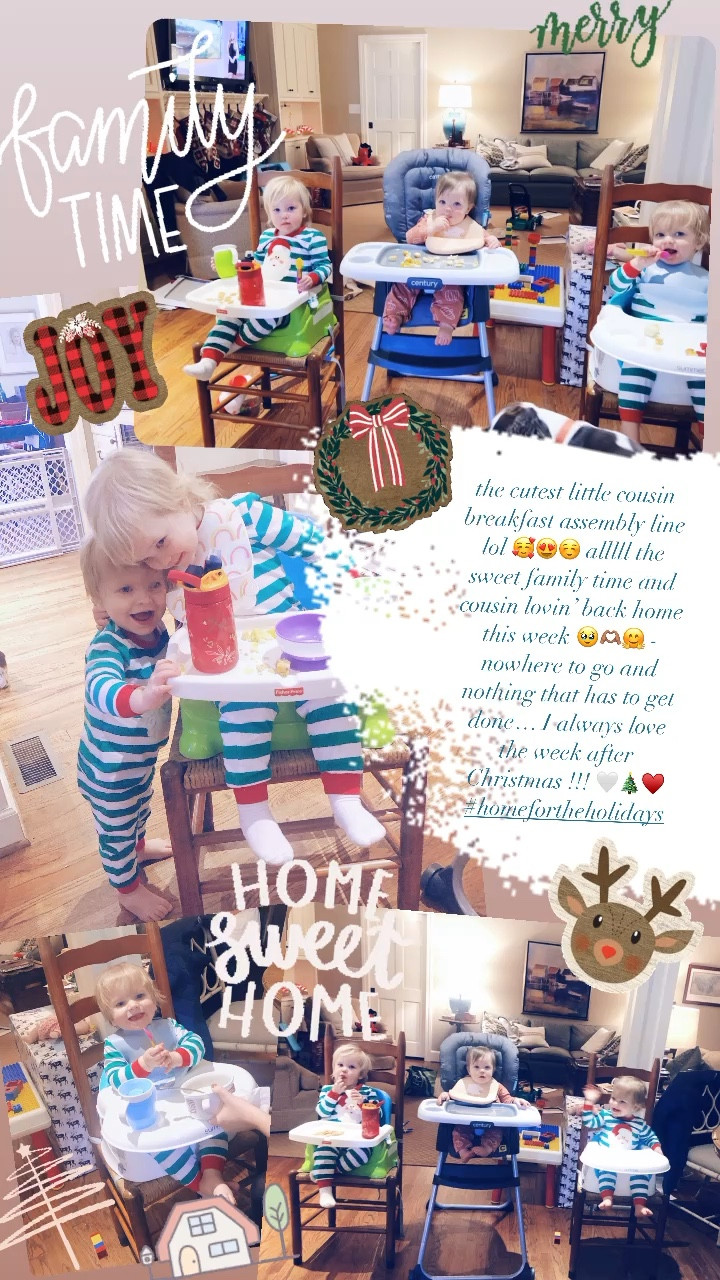the cutest little cousin breakfast assembly line lol 🥰😍☺️ alllll the sweet family time and cousin lovin’ back home this week 🥹🫶🏽🤗 - nowhere to go and nothing that has to get done… I always love the week after Christmas !!! 🤍🎄♥️ #homefortheholidays  

#LTKSeasonal #LTKHoliday #LTKfamily