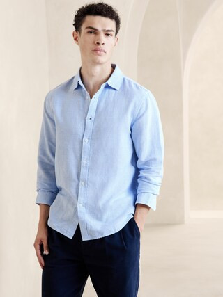 Slim Linen-Blend Shirt | Banana Republic Factory