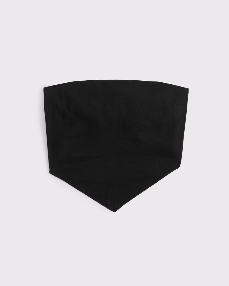 Women's Linen-Blend Strapless Scarf Top | Women's Tops | Abercrombie.com | Abercrombie & Fitch (US)