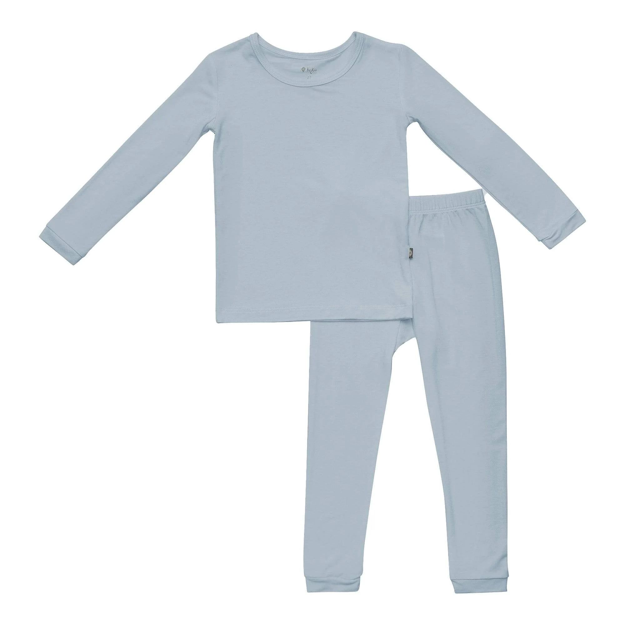 Long Sleeve Pajamas in Fog | Kyte BABY