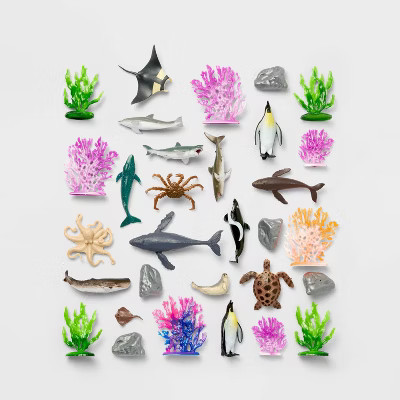 Sea Animal Figure - 30pc - Gigglescape™: PVC Animal Playset Toy | Target