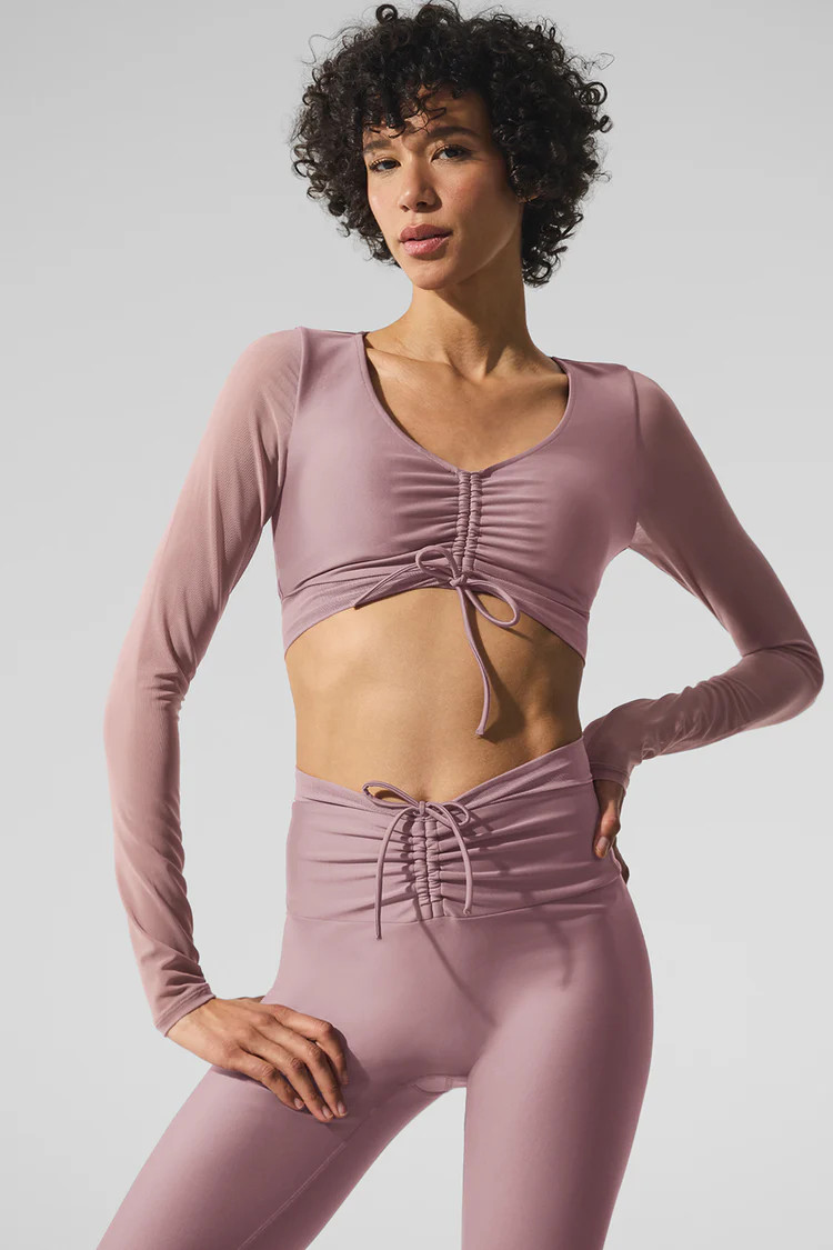 Airlift Mesh Divine Long Sleeve Bra | Alo Yoga (US)